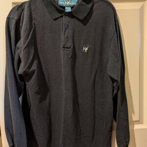 Big Dogs Henley Polo in subtle grey check